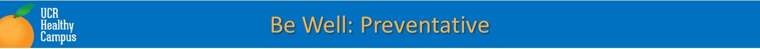 Preventative Health - Be Well subtitle banner