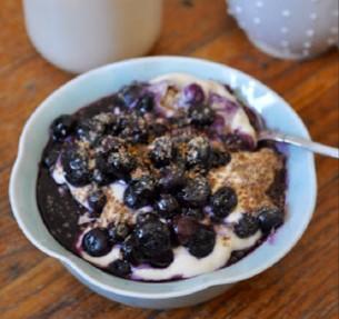 Blueberries and Cream Overnight Oatmeal