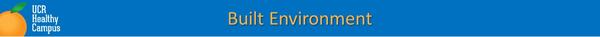 Healthy Campus - Built Environment title banner