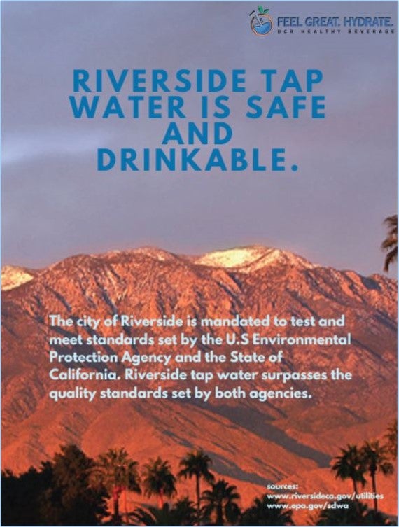 Riverside Tap Water is Safe and Drinkable